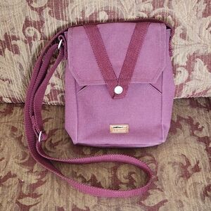 Vintage L.L. Bean Small Crossbody Shoulder Bag in Plum